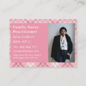 Carte De Visite Custom Photo Nurse Practitioner QR Code (Devant)