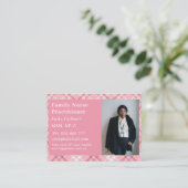 Carte De Visite Custom Photo Nurse Practitioner QR Code (Debout devant)