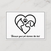 Carte De Visite Custom Photo Pet Sitter Business Card  (Dos)