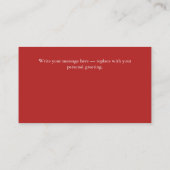 Carte De Visite Custom Photo Thanksgiving Greeting  (Dos)