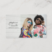 Carte De Visite Custom Photo Trendy Script Editorial Stylist (Devant)