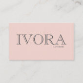 Carte De Visite Custom Pink Allure Chic Feminine Branding Style (Devant)