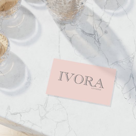 Carte De Visite Custom Pink Allure Chic Feminine Branding Style