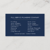 Carte De Visite Custom Plumber  (Dos)