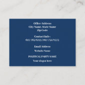 Carte De Visite Custom Political Election  Campaign (Dos)