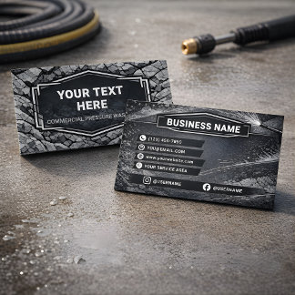 Carte De Visite Custom Pressure Washing Concrete Fissure Gray