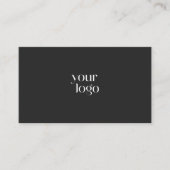 Carte De Visite Custom Professional Business Logo Black QR Code (Devant)