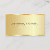 Carte De Visite Custom Professional Elegant Faux Gold Template (Dos)