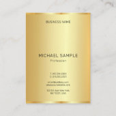 Carte De Visite Custom Professional Modern Elegant Gold Template (Dos)