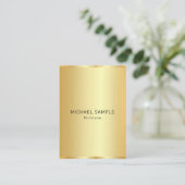 Carte De Visite Custom Professional Modern Elegant Gold Template (Debout devant)
