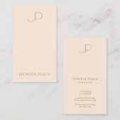 Carte De Visite Custom Professional Monogram Elegant Template (Devant / Derrière)