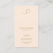 Carte De Visite Custom Professional Monogram Elegant Template (Dos)