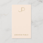 Carte De Visite Custom Professional Monogram Elegant Template (Devant)