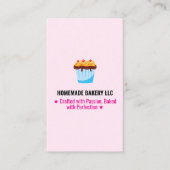 Carte De Visite Custom Professional Pink Slogans & Bakery Logo (Devant)