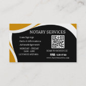 Carte De Visite Custom QR Code Business Card for Mobile Notary  (Dos)