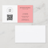 Carte De Visite Custom QR Code Upload Logo Here Create Your Own (Devant / Derrière)