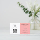 Carte De Visite Custom QR Code Upload Logo Here Create Your Own (Debout devant)
