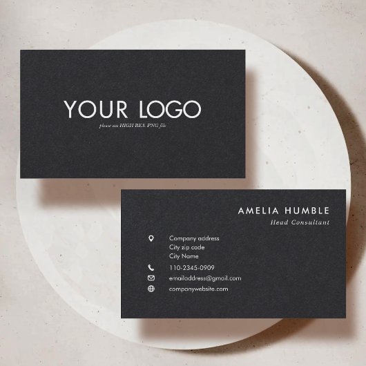 Carte De Visite Custom Rectangular Logo Business card template