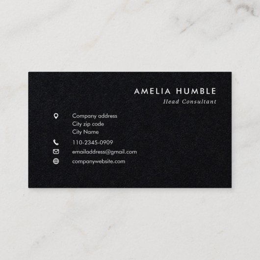 Carte De Visite Custom Rectangular Logo Business card template (Dos)