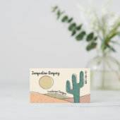 Carte De Visite Custom Retro Desert Cactus Small Business Modèle (Debout devant)