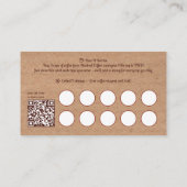 Carte De Visite Custom Rustic Kraft Coffee Loyalty (Dos)