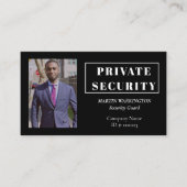Carte De Visite Custom Security Guard ID Photo Black Badge | Profe (Devant)