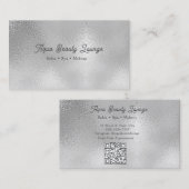 Carte De Visite Custom Silver Salon | Beauty Spa (Devant / Derrière)