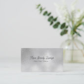 Carte De Visite Custom Silver Salon | Beauty Spa (Debout devant)