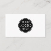 Carte De Visite Custom Simple Minimalist Logo White (Devant)