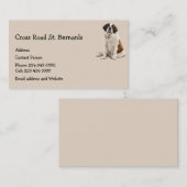 Carte De Visite Custom St Bernard Chien Animaux Animaux de chien L (Devant / Derrière)