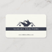Carte De Visite Custom Stylish Modern Real Estate Home Logo White (Devant)