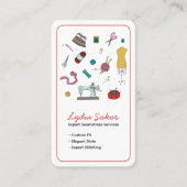 Carte De Visite Custom Tailoring & Alterations Seamstress  (Devant)