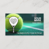 Carte De Visite 🎾Custom text,  Ace Your Game Padel Coach  (Devant)