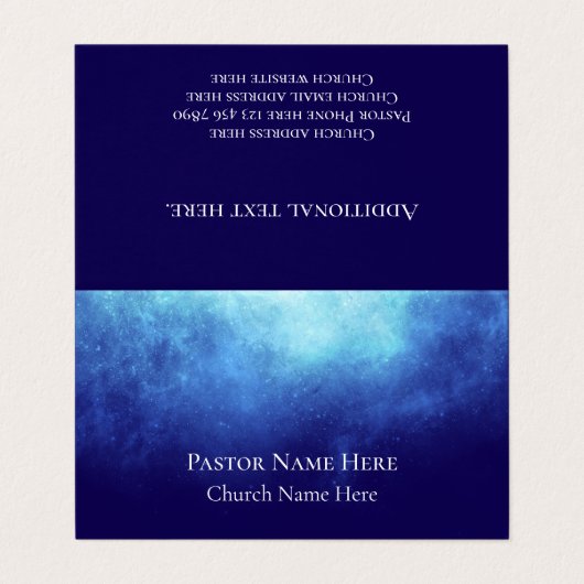 Carte De Visite Custom Text Christian Church Pastor Personalized  (Extérieur déplié)