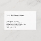 Carte De Visite Custom Text Modern Black QR Code Professional (Dos)