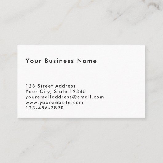 Carte De Visite Custom Text Modern Black QR Code Professional (Dos)