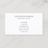 Carte De Visite Custom Text Modern Elegant Simple Professional (Devant)