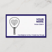 Carte De Visite 🎾Custom text,  Padel Coach (Devant)