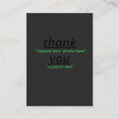 Carte De Visite Custom Text & Upload Your Photo Personalized (Devant)