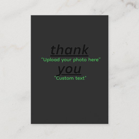 Carte De Visite Custom Text & Upload Your Photo Personalized (Devant)