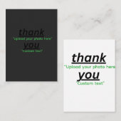 Carte De Visite Custom Text & Upload Your Photo Personalized (Devant / Derrière)