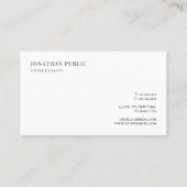 Carte De Visite Custom Trendy Modern Elegant Simple Professional (Dos)