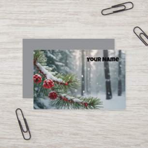 Carte De Visite Custom Winter Wonderland   Conception de pins et d