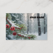 Carte De Visite Custom Winter Wonderland | Conception de pins et d (Devant)