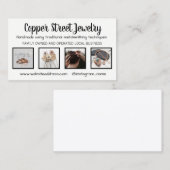 Carte de visite customisé avec 4 photos de produit (Devant / Derrière)