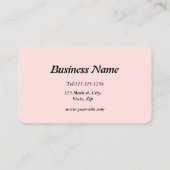 Carte De Visite Customisé brillant Rose Or Girly Metallic moderne (Dos)