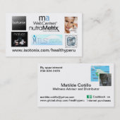 Carte de visite customisé d'Isotonix (Devant / Derrière)