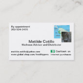 Carte de visite customisé d'Isotonix (Dos)