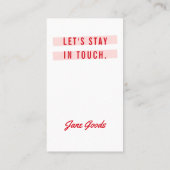 Carte de visite Customisé en gras et en gras (Dos)