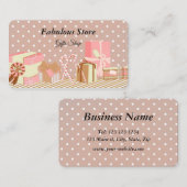 Carte De Visite Customisé Magasin de cadeaux romantique points mot (Devant / Derrière)